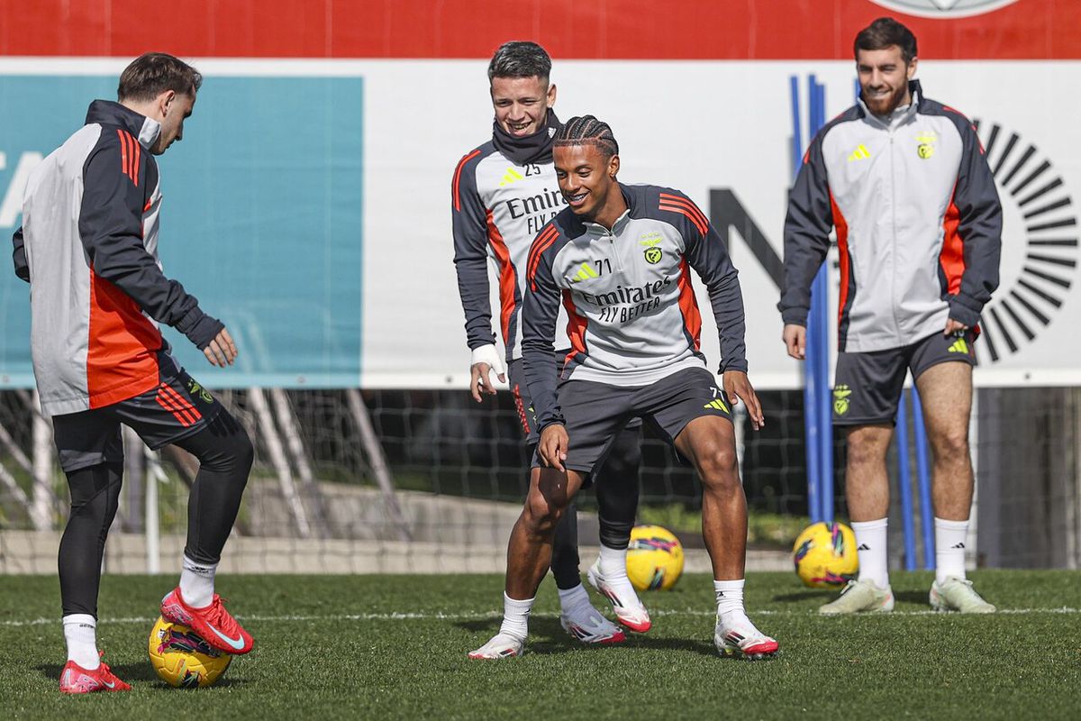 Leandro Santos, Dahl, Bruma e mais: as imagens do último treino do Benfica