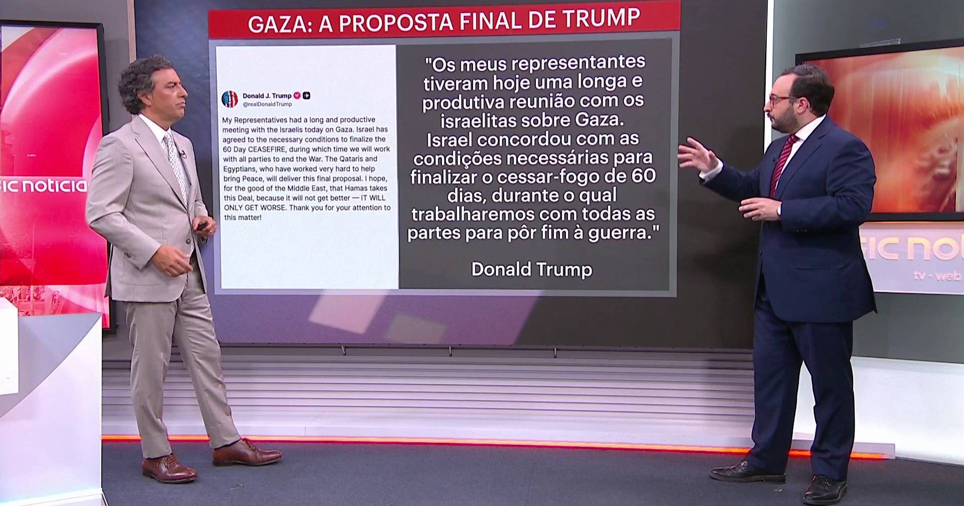 Cessar-fogo na Faixa de Gaza: “Estas propostas de Trump são sempre feitas aparentemente de forma unilateral”