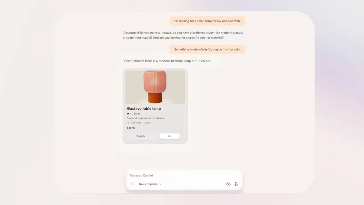 Microsoft está agora a integrar compras diretamente no Copilot